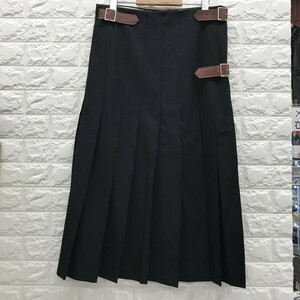 robe de chambre COMME des GARCONS ウール ロングスカート ブラック [jgg]