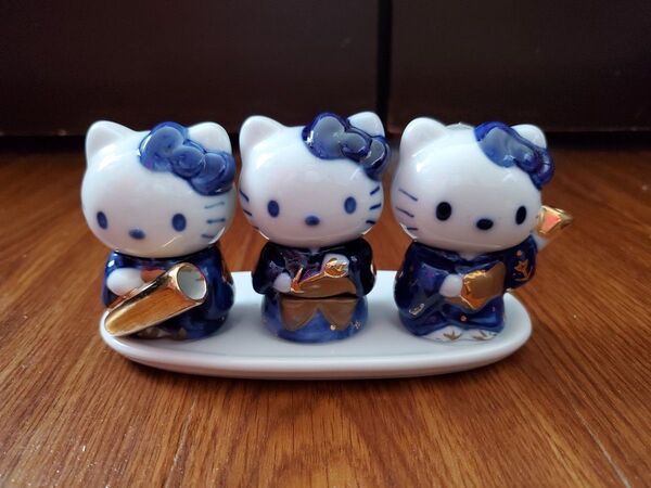 キティちゃん陶器の置物3個セット