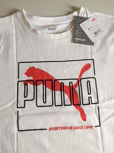 PUMA 　プーマ　　Tシャツ　 Mサイズ　　色:ホワイト　588966 02　　ビッグロゴ　デカロゴ　　