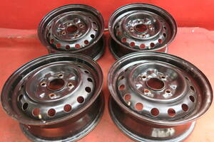 スチール ホイール 4本 日産 純正 14×5.5J 4穴 PCD114.3 オフセット：約+44 ハブ径：約66mm (NISSAN) ★【H460】