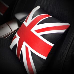 【新品】イギリス クッションカバー MINI クーパー　乗りの方に　レザー　黒