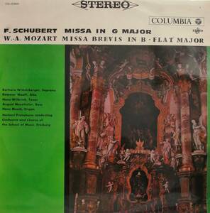 初期LP盤 ヴィッテルスベルガー,ナーフ&メスターラ/フロイツハイム/Freiburg　Schubert ミサ曲2番 & Mozart ミサ・ブレヴィス K275
