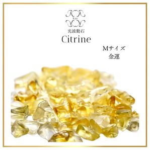 シトリン Mサイズ 光波動さざれ石 50g パワーストーン