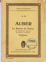 ★難/英輸入古楽譜●オーベール「ポルティチのもの言わぬ娘」序曲 B6オイレンブルク_画像1
