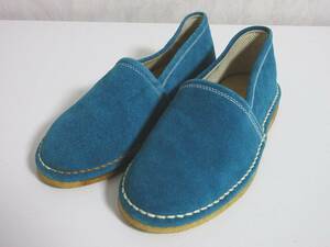 Canoeman Slippon Flat Shoes Suede Ladies 22 Blue Irmri HJ887