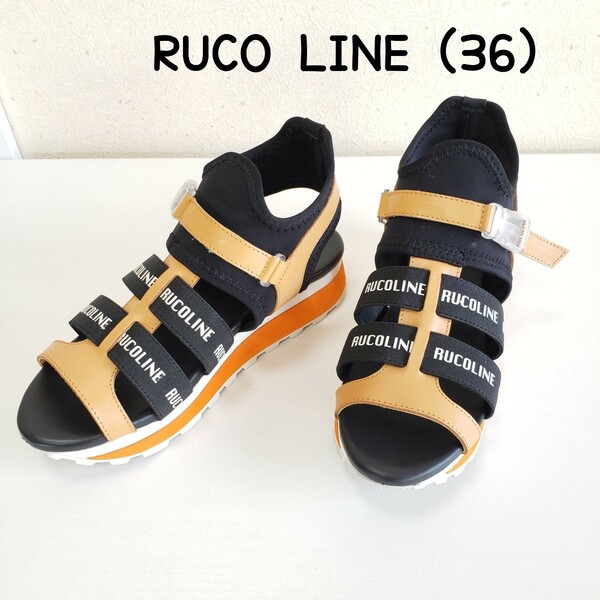 極美品◆RUCO LINE ルコライン スポーツサンダル レディース(36■23～23.5cm位)ブラック 黒 