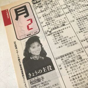 L02◎ ザ・テレビジョン 北海道版 1989年1月発行 表紙/加山雄三・和田あき子 南野陽子/紅白/レコ大/春日局 角川書店 ◎230524の画像9