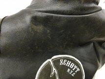 ショット SCHOTT ライダースジャケット L 黒 長袖 3191040 牛革 カーフレザー キルテッドパッド ダブルライダース 2305WS102_画像8