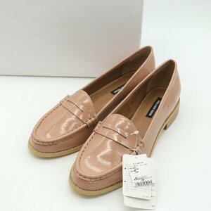  natural view ti Basic Loafer unused enamel slip-on shoes shoes lady's 24cm size pink NATURAL BEAUTY BASIC