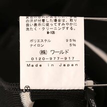 インディヴィ 半袖Tシャツ ボーダー ラウンドネック 丸首 トップス チュニック 日本製 レディース 38サイズ ブラック INDIVI_画像6