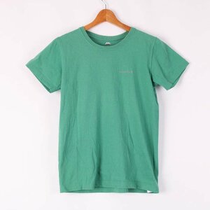 モンベル 半袖Tシャツ ロゴT クルーネック 無地 トップス トレッキング アウトドア コットン レディース Mサイズ グリーン mont-bell