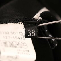 インディヴィ 半袖Tシャツ ボーダー ラウンドネック 丸首 トップス チュニック 日本製 レディース 38サイズ ブラック INDIVI_画像7