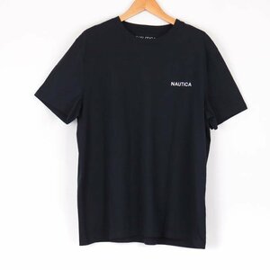 ノーティカ 半袖Tシャツ ロゴT クルーネック 丸首 トップス スポーツウェア コットン メンズ Lサイズ ネイビー NAUTICA