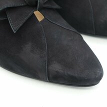 ジャンルイシェルレ パンプス リボン ポインテッドトゥ ローヒール ブランド 靴 レディース 36.5サイズ ブラック JEAN-LOUIS SCHERRER_画像2