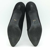 ジャンルイシェルレ パンプス リボン ポインテッドトゥ ローヒール ブランド 靴 レディース 36.5サイズ ブラック JEAN-LOUIS SCHERRER_画像6