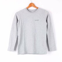 モンベル 長袖Tシャツ クルーネック 無地 トップス トレッキング アウトドア スポーツウェア レディース XSサイズ グレー mont-bell_画像1