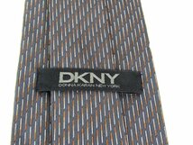 ダナキャラン ブランドネクタイ 総柄 シルク 日本製 DKNY メンズ グレー Donna Karan_画像3