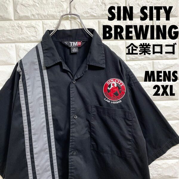 US古着 SIN SITY BREWING CO. LASVEGAS 半袖シャツ　メンズ2XLサイズ相当