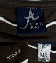 ☆色落ち有り☆Aloha SURFBOARDS☆両面プリント 半袖Tシャツ コットンＴシャツ L こげ茶 _画像5