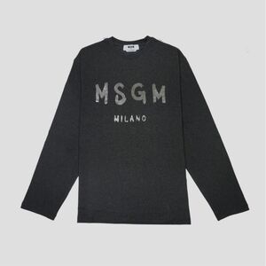 【New Color】MSGM ブラッシュロゴ ロングスリーブTシャツ【Japan Exclusive】