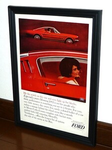 1964年 USA 洋書雑誌広告 額装品 FORD Mustang 2+2 (A4size) / 検索用 フォード ムスタング マスタング 店舗 装飾 ガレージ ディスプレイ