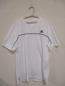 ●　adidas　アディダス　● 　スポーツ半袖Tシャツ　■　メンズ　XO　白（30512）