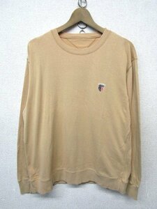 V1780：日本製 Papas パパス 長袖シャツ 長袖Tシャツ スウェット ベージュ系 M 長袖カットソー トレーナー:5