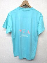 V1803：perfume PTA ファンクラブ 半袖Tシャツ 半袖カットソー ターコイズ系 M プリントTシャツ:35_画像5