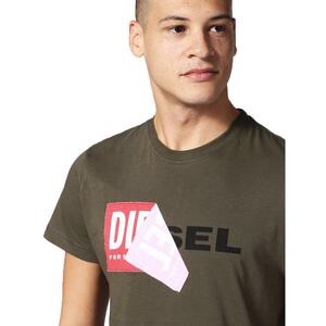 * ラスト * レアカラー * 正規品 DIESEL T-DIEGO-QA ディーゼル Tシャツ XL / Olive *