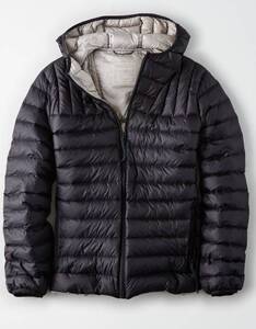 * ラスト * AE アメリカンイーグル ライトダウンジャケット AE LIGHTWEIGHT PACKABLE PUFFER JACKET XL / Black *