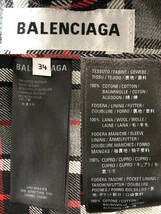 バレンシアガ トレンチコート 2019スプリング 34 ネイビー×チェック　ハンガーガーメント付き　デムナ・ヴァザリア BALENCIAGA_画像7