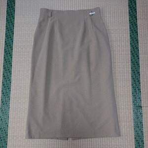 【ワンコイン古着】特大サイズ 大きいサイズ ロング丈ベージュのタイトスカート 日本製