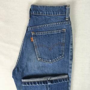 [90s]Levi's Levi's W646-0235 made in Japan 91 year boots cut Denim jeans high waist W30 11 number Zip fly orange tab