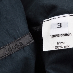 ドーサdosa シルクフリルデザインシャツ 紺黒3 【レディース】の画像10