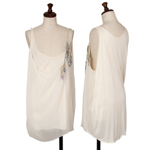  Tsumori Chisato TSUMORI CHISATO Be s equipment ornament front Layered tank top ivory 2 [ lady's ]