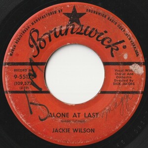 Jackie Wilson Alone At Last / Am I The Man Brunswick Canada 9-55170 202309 R&B R&R レコード 7インチ 45