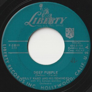 Billy Ward And His Dominoes Deep Purple / Do It Again Liberty US F-55099 202571 ROCK POP ロック ポップ レコード 7インチ 45