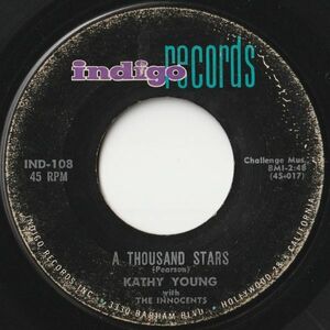 Kathy Young, Innocents A Thousand Stars / Eddie My Darling Indigo US IND-108 202323 R&B R&R レコード 7インチ 45