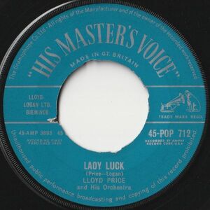 Lloyd Price And His Orchestra Lady Luck / Never Let Me Go His Master's Voice UK 45-POP 712 202321 R&B R&R レコード 7インチ 45