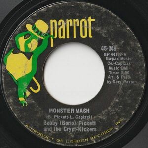 Bobby (Boris) Pickett Monster Mash / Monsters' Mash Party Parrot US 45-348 202341 ROCK POP ロック ポップ レコード 7インチ 45