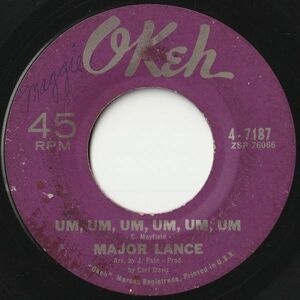 Major Lance Um, Um, Um, Um, Um, Um / Sweet Music Okeh US 4-7187 202340 SOUL ソウル レコード 7インチ 45