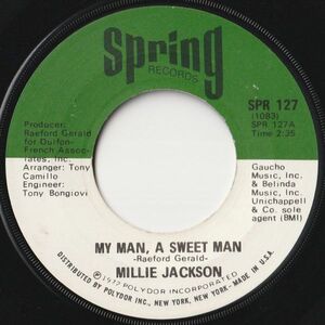 Millie Jackson My Man, A Sweet Man / I Gotta Get Away (From My Own Self) Spring US SPR 127 202357 SOUL ソウル レコード 7インチ 45