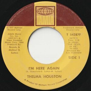 Thelma Houston I'm Here Again Tamla US T 54287F 202417 SOUL ソウル レコード 7インチ 45