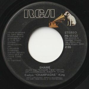 Evelyn Champagne King Shame / Dancin', Dancin', Dancin' RCA US PB-11122 202408 SOUL DISCO ソウル ディスコ レコード 7インチ 45