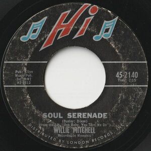 Willie Mitchell Soul Serenade / Mercy Mercy Mercy Hi US 45-2140 202474 R&B R&R レコード 7インチ 45