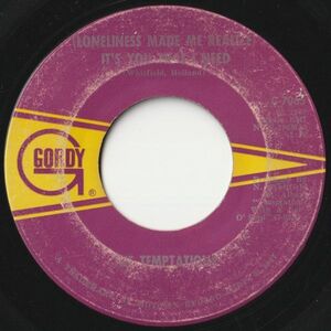 Temptations It's You That I Need / Don't Send Me Away Gordy US G-7065 202473 SOUL ソウル レコード 7インチ 45