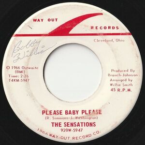 Sensations Please Baby Please / Too Shy Way Out US 920W-5947 202493 SOUL ソウル レコード 7インチ 45