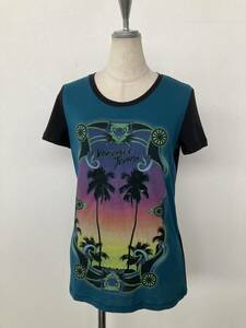 VERSACE JEANS ヴェルサーチ ジーンズ 正規品 レディース 半袖プリントTシャツ/カットソー size 40