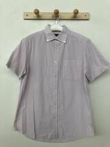 Paul Smith LONDON ポール・スミス メンズ ストライプ柄 半袖B.Dシャツ 美品 size L_画像1