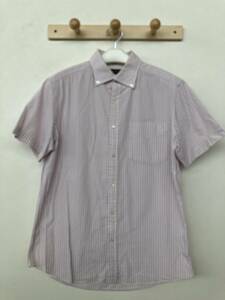 Paul Smith LONDON ポール・スミス メンズ ストライプ柄 半袖B.Dシャツ 美品 size L